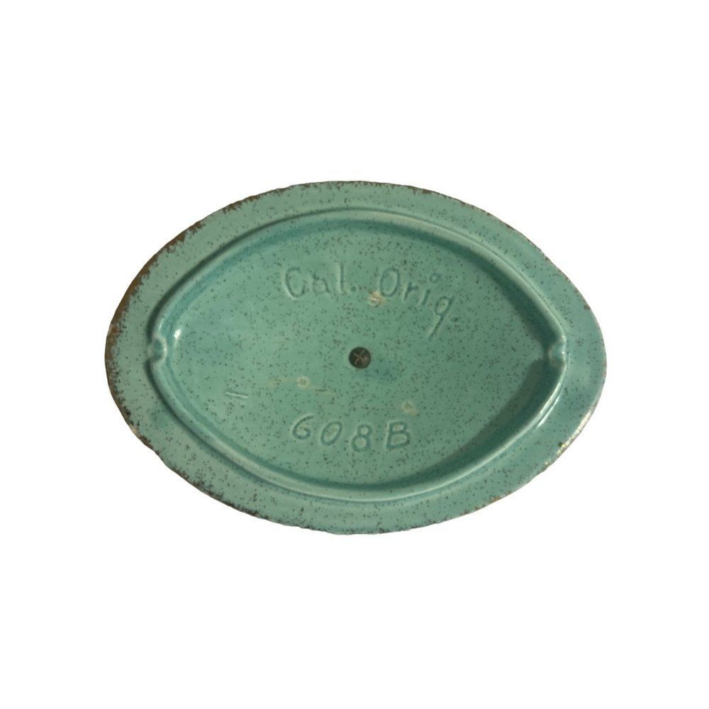 VTG MCM California Originals Made in USA Turquoise Teal Pottery Covered Dish - Picture 4 of 10